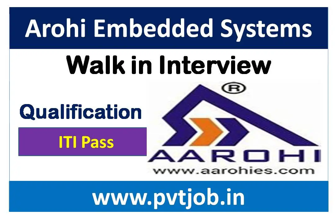 Arohi Embedded Systems Jobs 2023 Walk In Interview PVTJOB