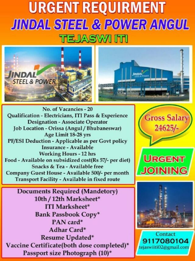 Jindal Steel Jobs