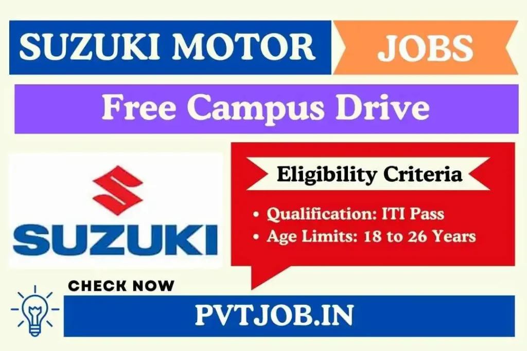 Suzuki Motors Job Campus 2024 %