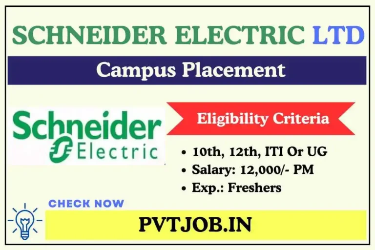 Schneider Electric Ltd Recruitment 2024