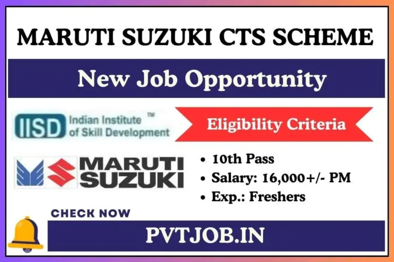 Maruti Suzuki Craftsman Training Scheme (CTS) 2024