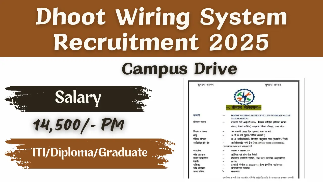 Dhoot Wiring System Recruitment 2025