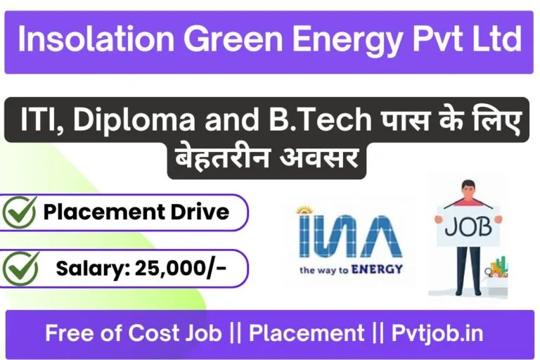Insolation Green Energy Pvt Ltd Recruitment