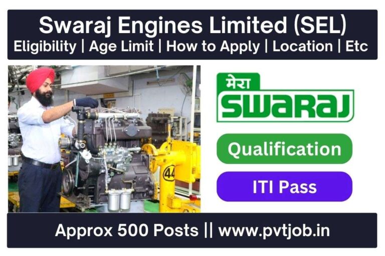 Swaraj Engines Limited Recruitment 2025