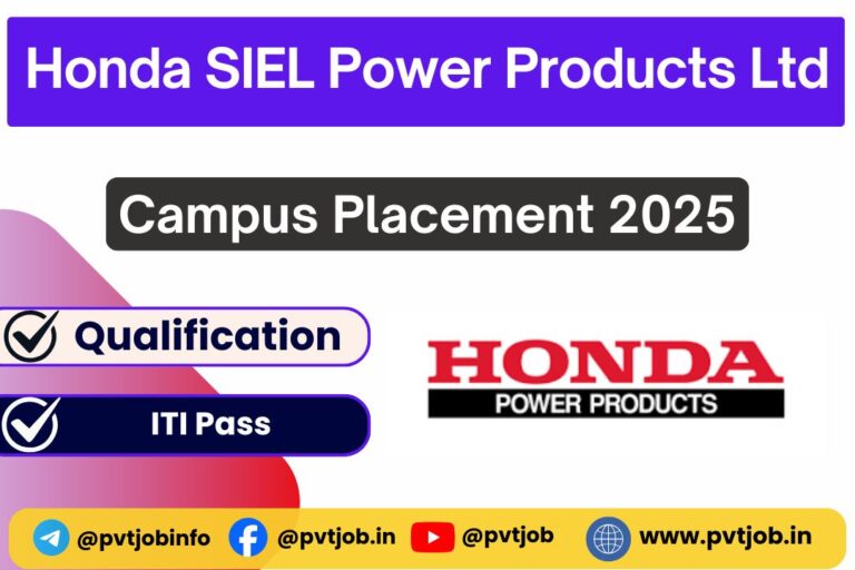 Honda SIEL Power Products Ltd Campus Placement 2025