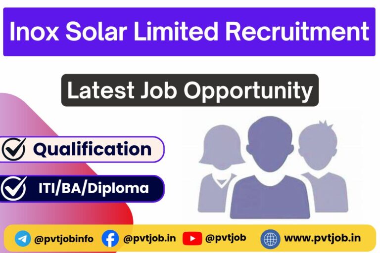 Inox Solar Limited Recruitment