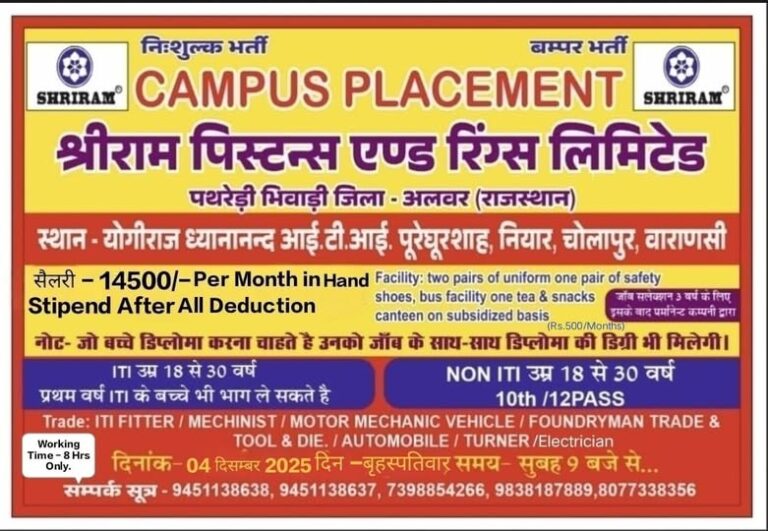 Yogiraj Dhyanananda ITI Pureghurshah, Niyar, Cholapur, Varanasi