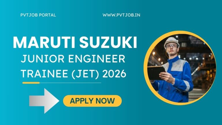 Maruti Suzuki JET Recruitment 2026