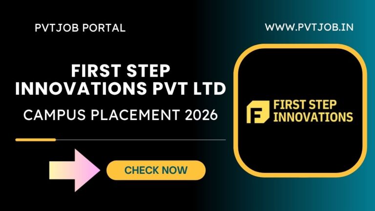 First Step Innovations Pvt Ltd Vacancies 2026