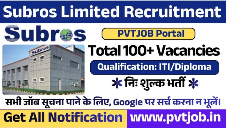 Subros Limited Recruitment 2026
