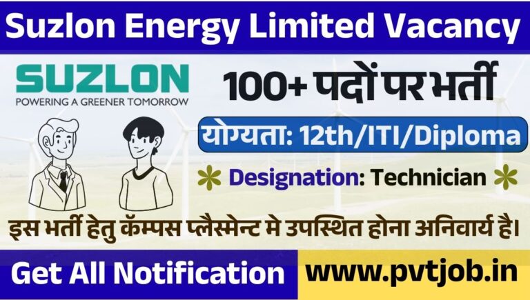 Suzlon Energy Limited Vacancy 2026